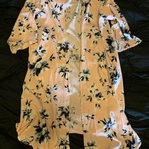 Pink Blush Floral Silky Komono